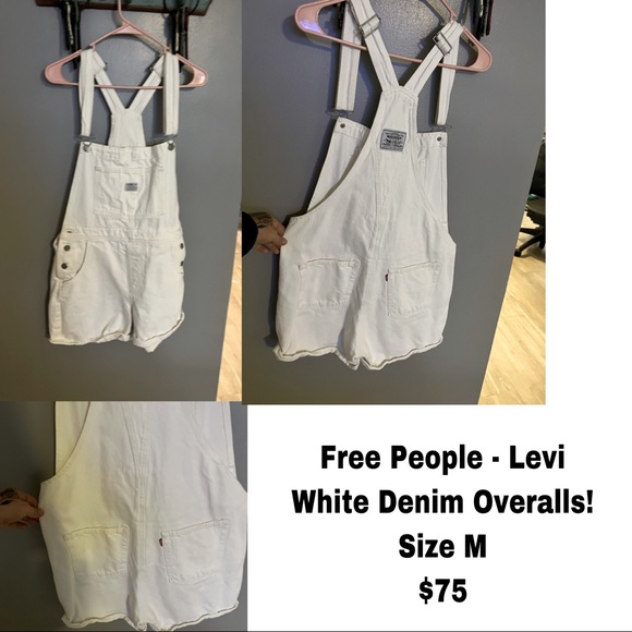 White Levi’s by Free People! M - Picture 6 of 6